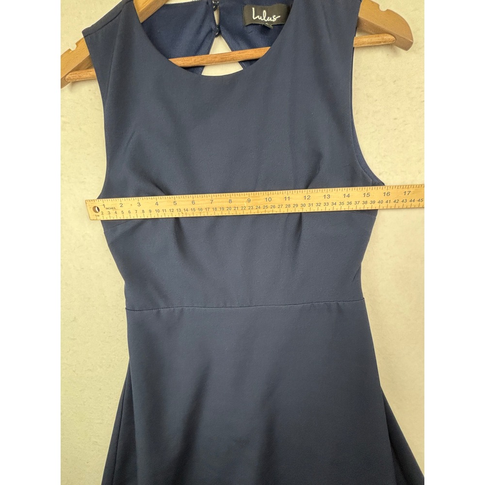 Lulus Dress Womens Medium Skater Lace Back Open Back Elegant - Picture 7 of 10